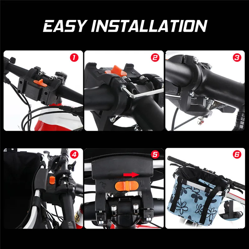 

Bicycle Basket Handlebar Pannier Cycling Carryings Holder Bike Riding Pouch Cycle Biking Front Baggage Bag 3.0KG Load