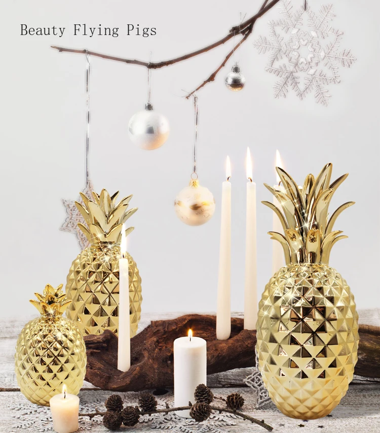 Креативная керамическая золотое украшение ананас современный простой Nordic