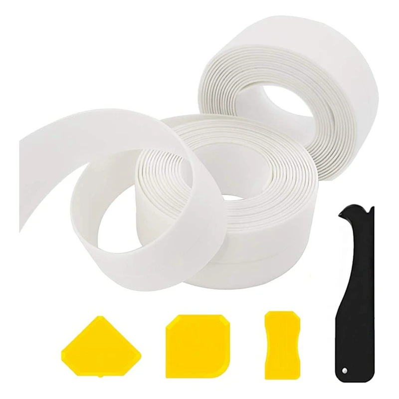 2 рулона 6 4 м Уплотнители для ванной и силиконовый скребок Инструмент герметик