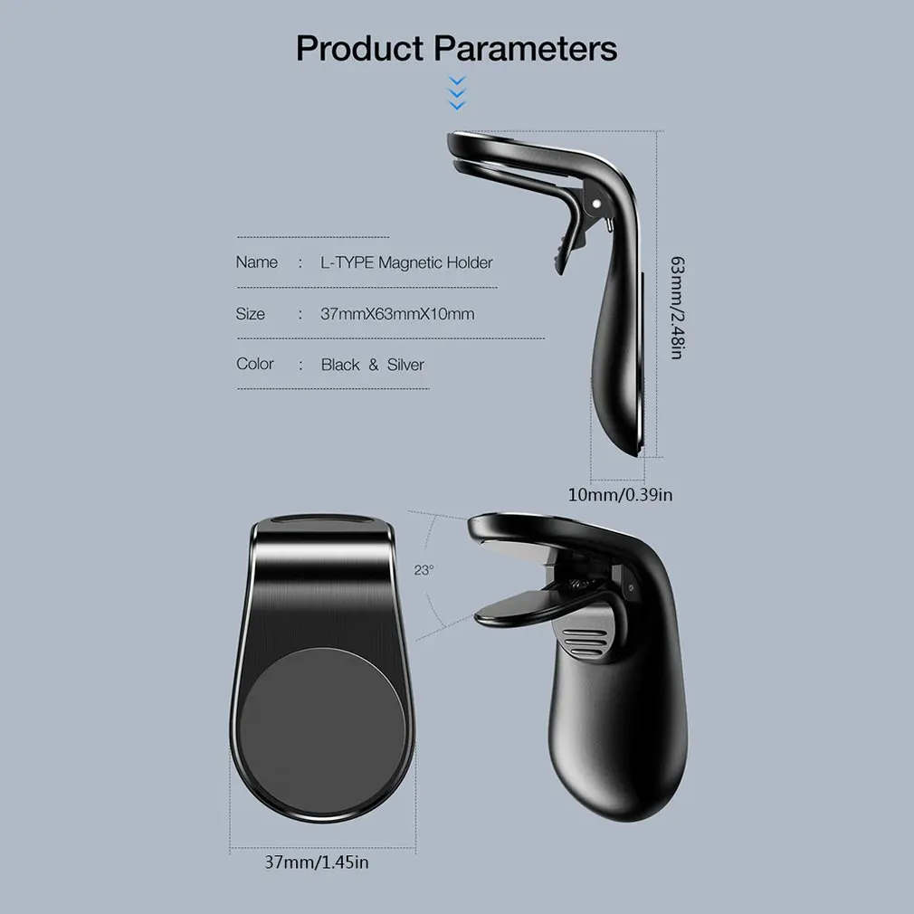 

Car Phone Holder Mobile Phone Supporter Magnetic Phone Mount Car Phone Bracket Car Air Outlet Holder Mobile Phone Accessories