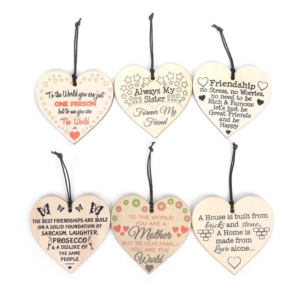 1 шт. деревянная подвесная табличка в форме сердца деревенском стиле праздничная