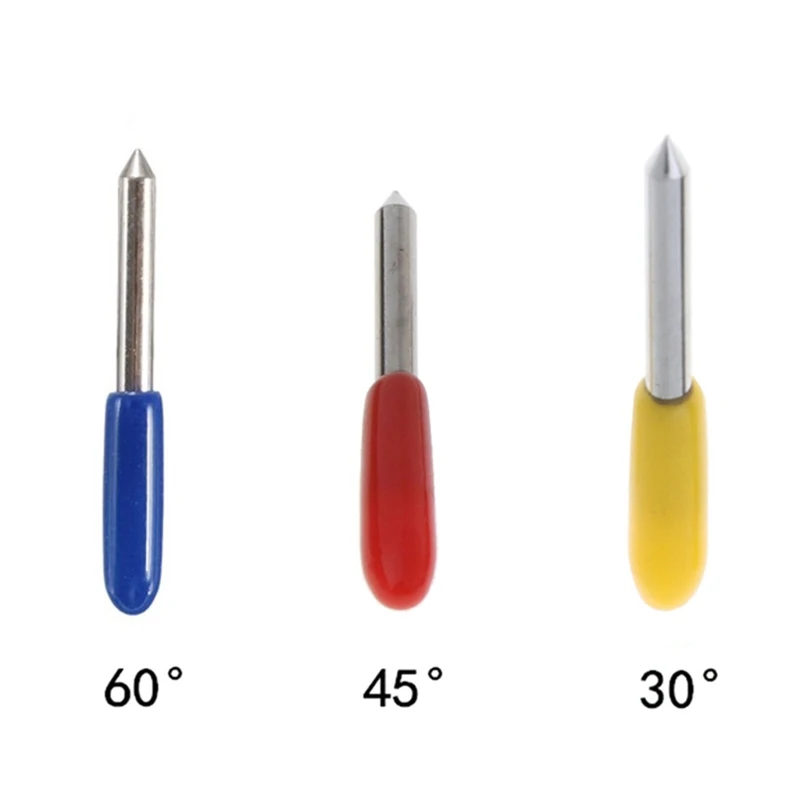 

12mm Black Cutting Plotter With 5pcs Blades 30/45/60 Degree for Roland Vinyl Cutter Blade Holder Milling Cutter