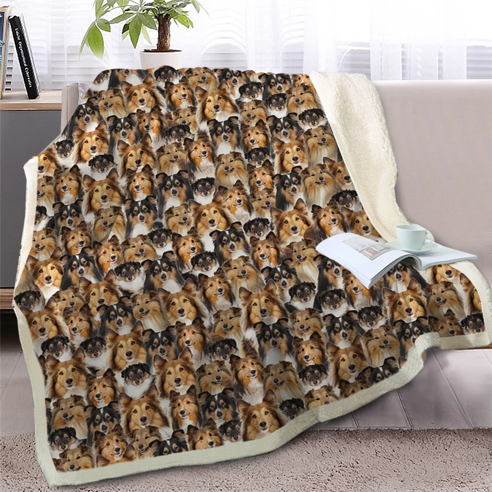 Blesslive Basset Hound пледы одеяло на кровать 3D Собака Животное шерпа Флисовое одеяло Спрингер спаниель покрывала коричневое тонкое одеяло