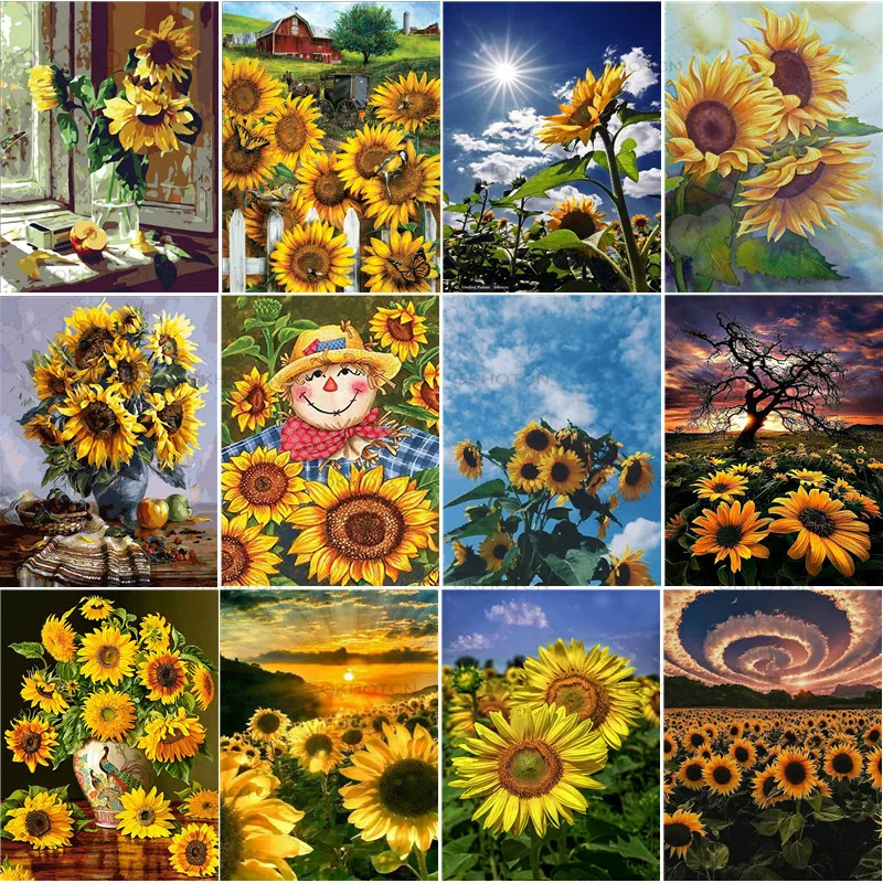 

Diamond Art Decoration Sunflower Diamond Painting Nordic Decoration Home Decor Diamond Embroidery Flowers Wall Art Pictures