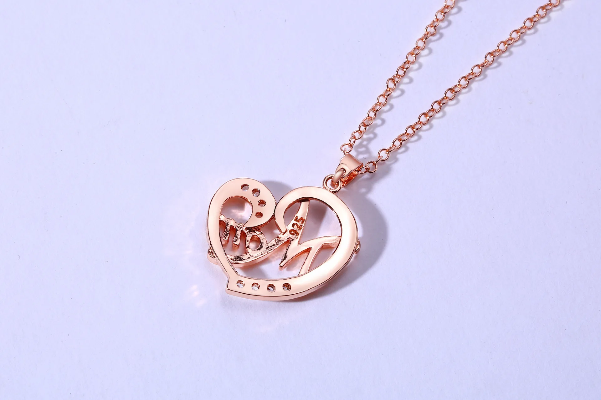 

QWC CCE342 stainless steel necklace hot sell top quality single women 23mm stone love heart gift women jewelry