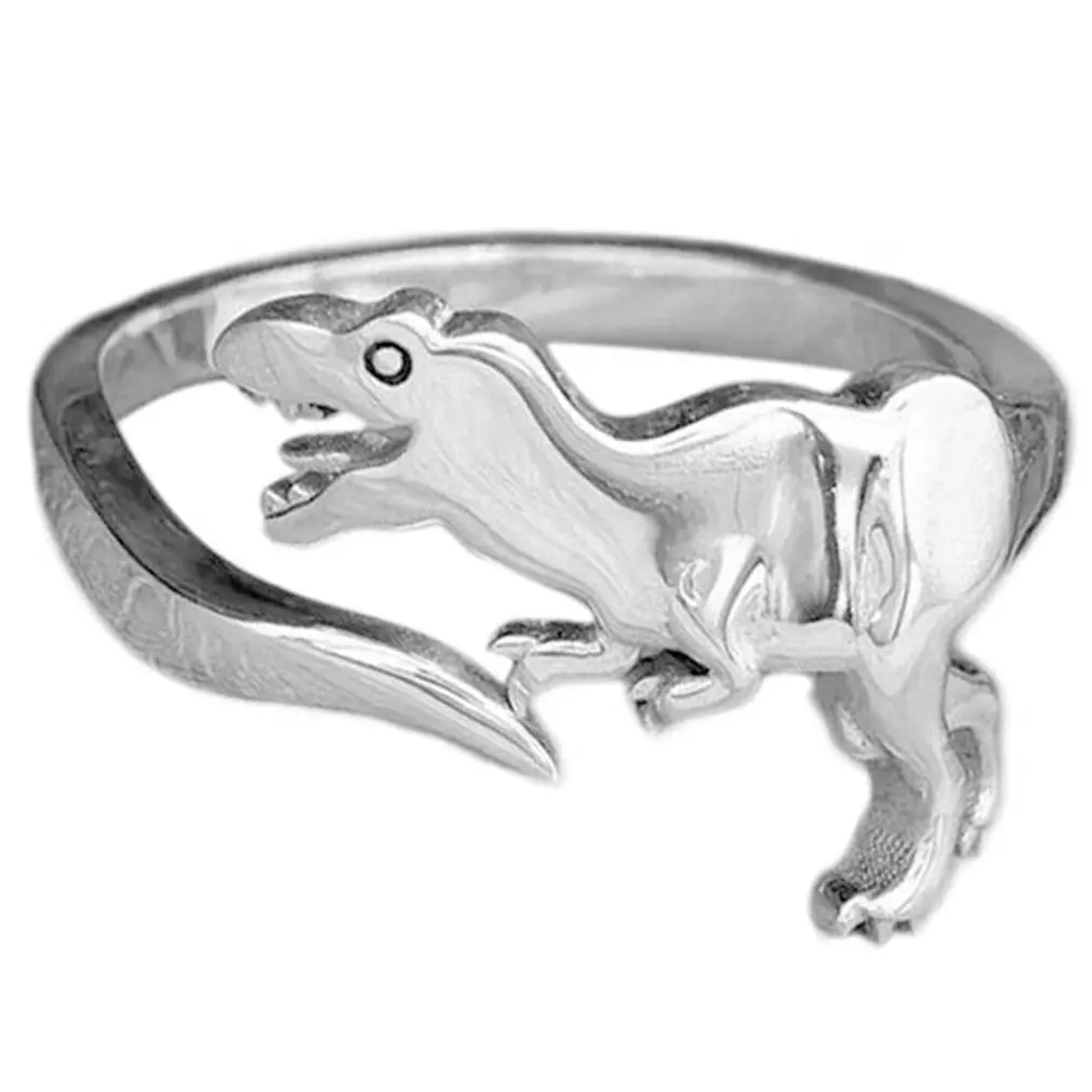 

Dinosaur Rings Long-necked Dragon Stegosaurus Jewelry Toy Cute Animal Open Adjustable Ring Gift for Women Rings