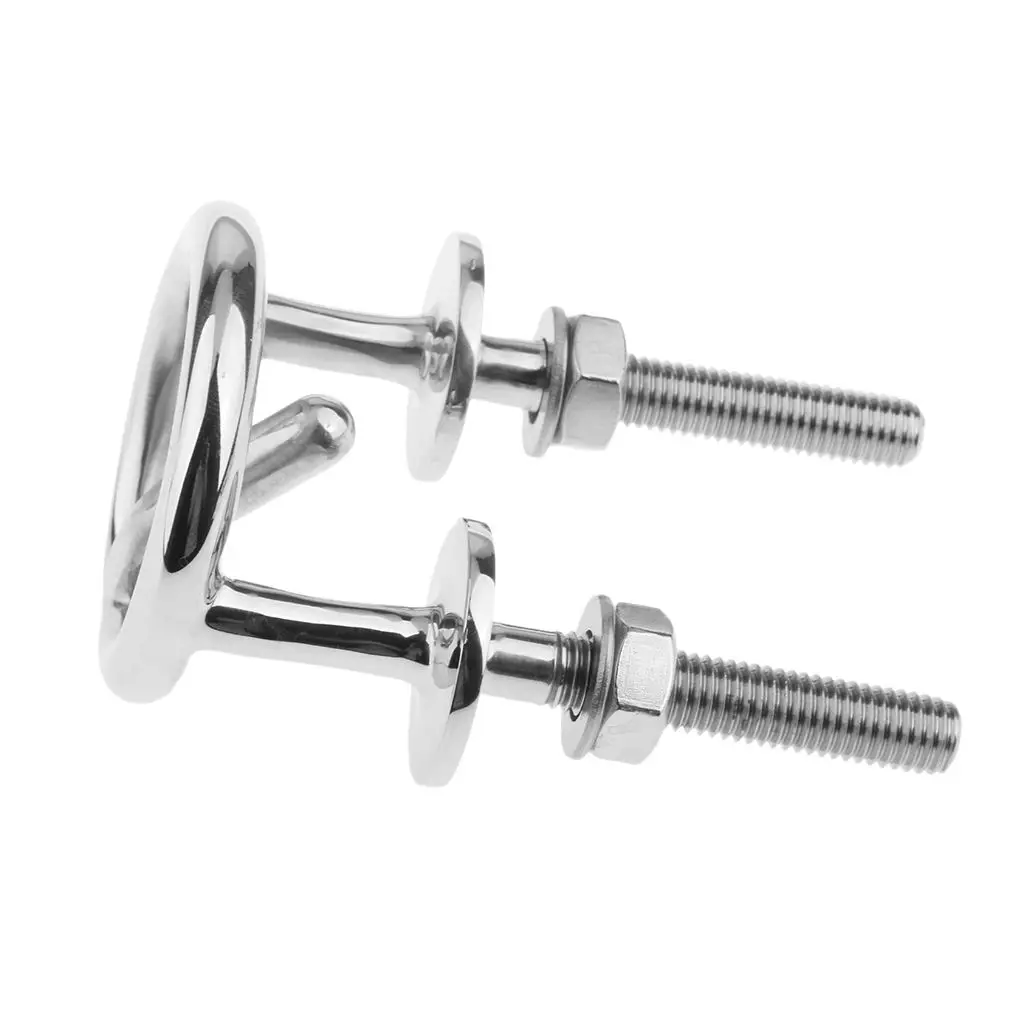 

Stainless Steel Transom Mount Tow Eye 2.5'' Ring Hitch Hook Water Ski Boat