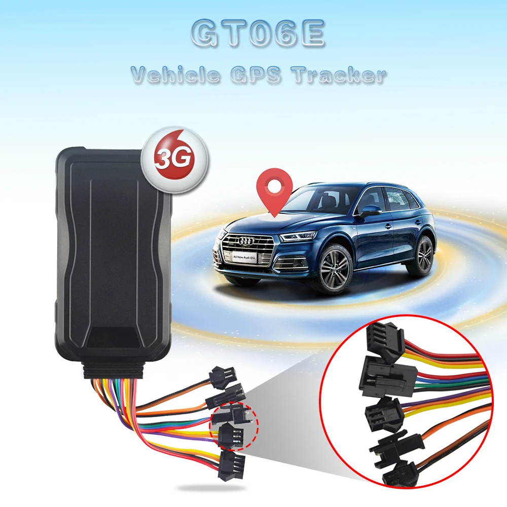 Оригинальный Concox 3g WCDMA gps автомобильный трекер GT06E GSM GPRS SMS с тревогой SOS удаленно