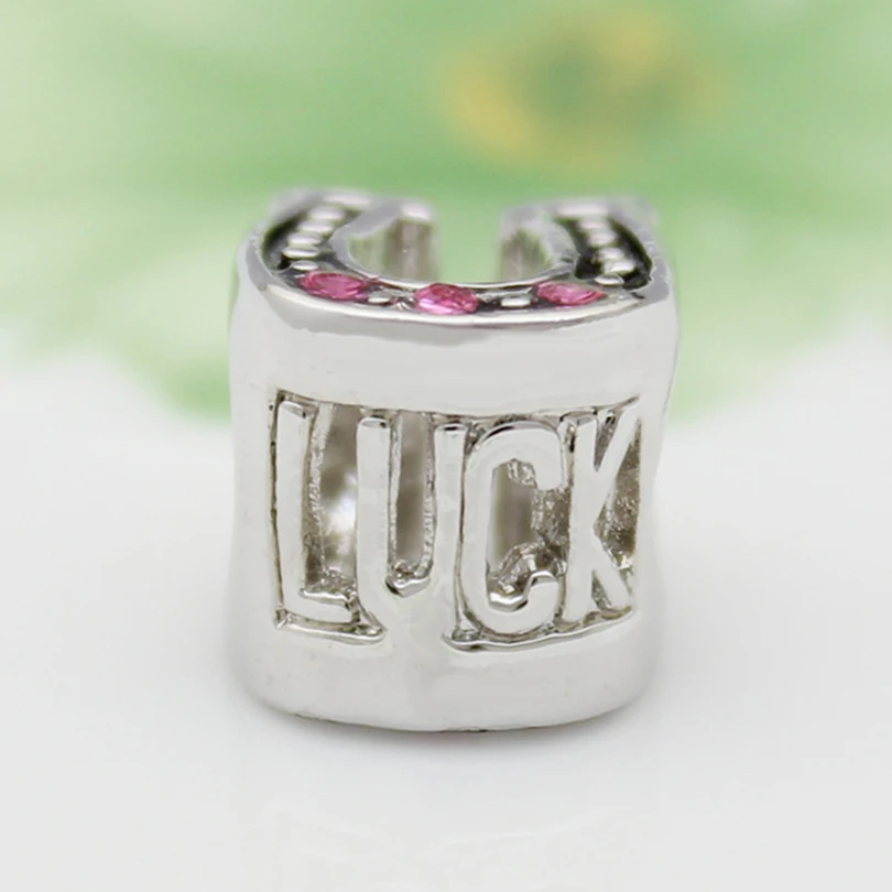 Новые бусины розовый кристалл удача седло очаровательные подходят для Pandora