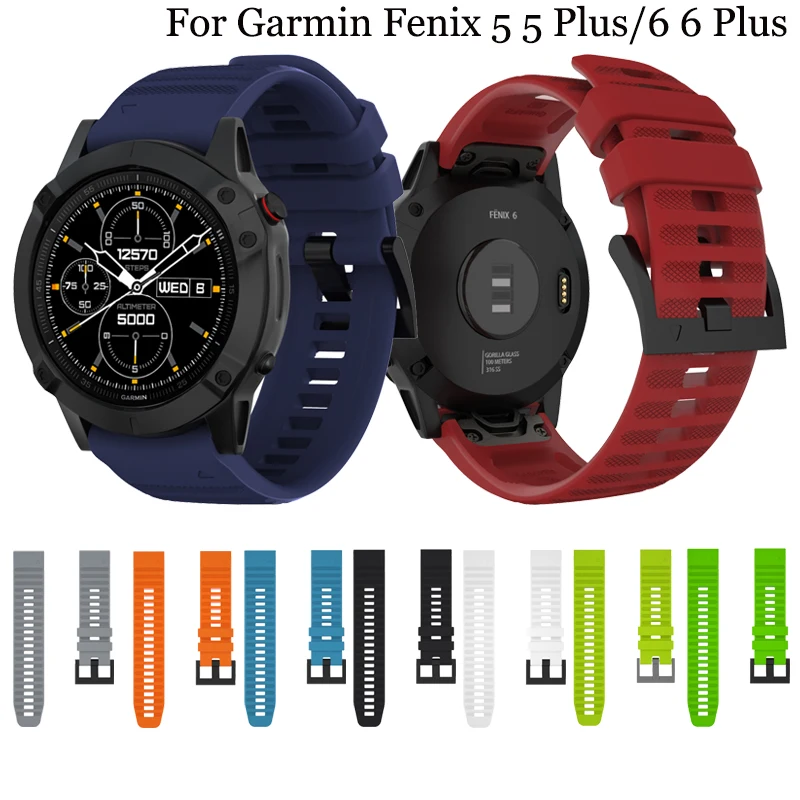 

22mm Quick Release Silicone Sport Easy fit watch strap for Garmin Fenix 5 5plus /6 6 plus 945 Approach S60/forerunner935 strap