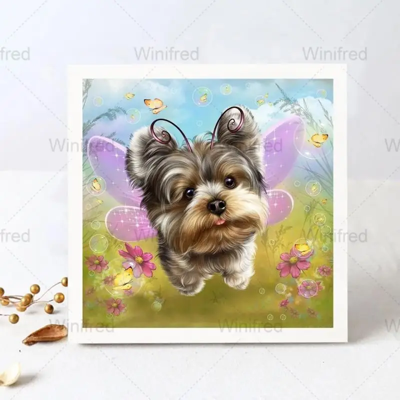 

5D DIY Diamond Painting Cute Dog Diamond Embroidery Mosaic Stickers Home Decoration Wall Art Animal Pet Handmade Christmas Gifts