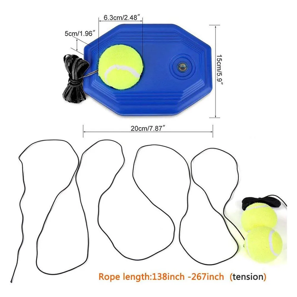 

Exercise Self-study Rebound Ball with Trainer Base Tennis Practice Training Tool Exerciser Equipments Gym Training