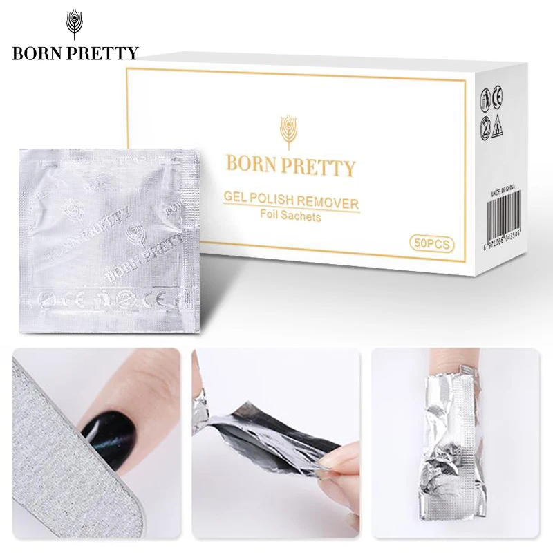 Влажные салфетки BORN PRETTY набор инструментов для ухода за ногтями из алюминиевой