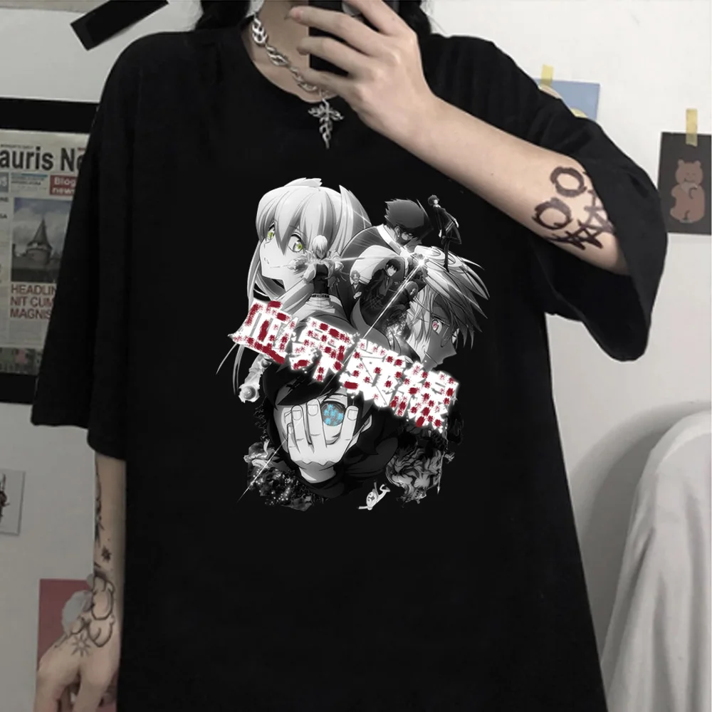 

Anime Blood Blockade Battlefront T-shirt Men Women Fashion Summer Top Kekkai Sensen T-shirt Unisex