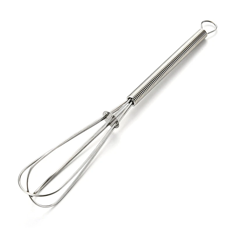 

Spring Handle Stainless Steel Egg Cream Butter Whisk Stirring Balloon Wire Whisk Manual Egg Beater Mixer Kitchen Baking Utensil