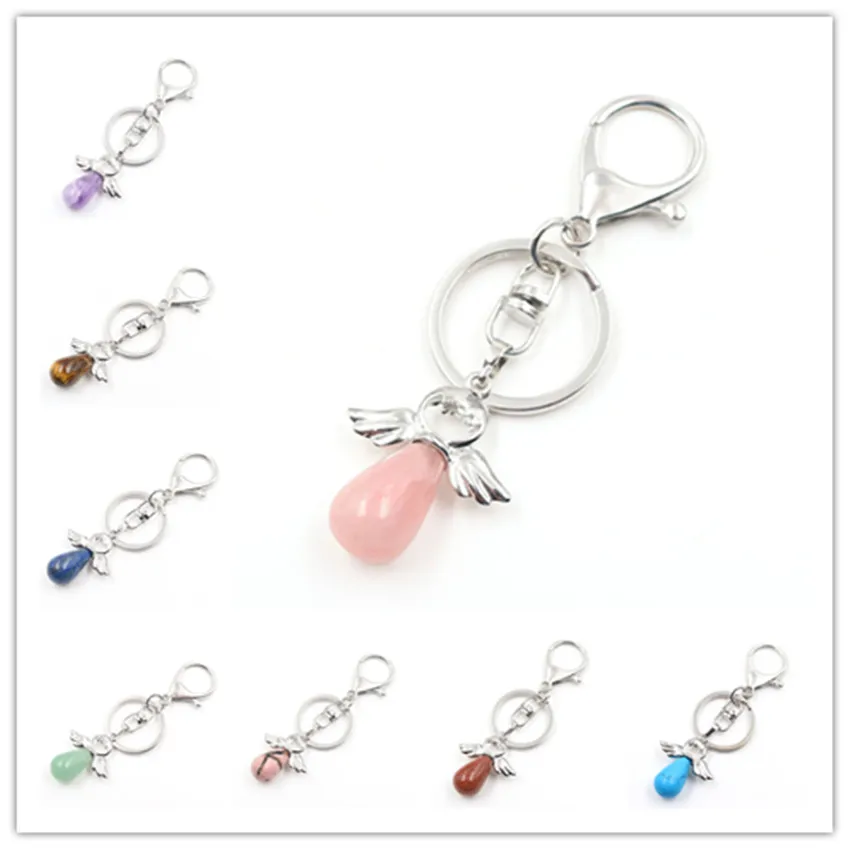 Брелок для ключей FYJS с кольцом и серебряным покрытием застежка лобстер крыльями