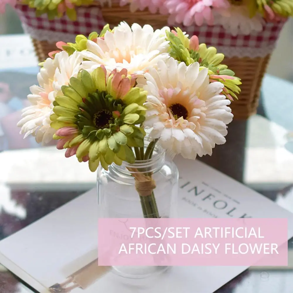 7 шт./лот 23 см искусственные африканские цветы маргаритки Шелковый цветок