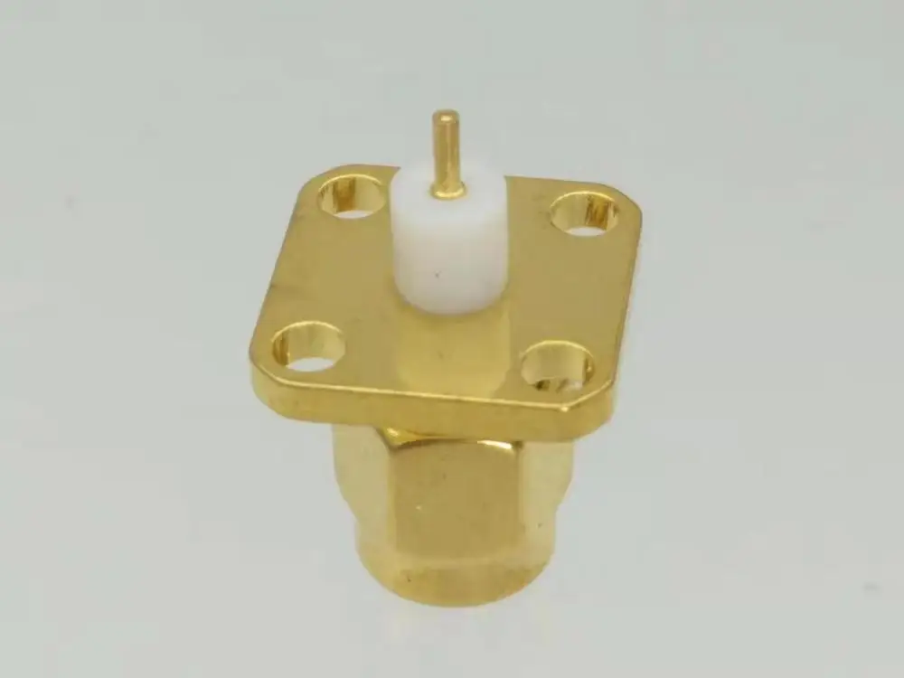 1 шт. разъем SMA штекер 4-отверстия фланец PTFE припой чашка Панель Крепление прямой |