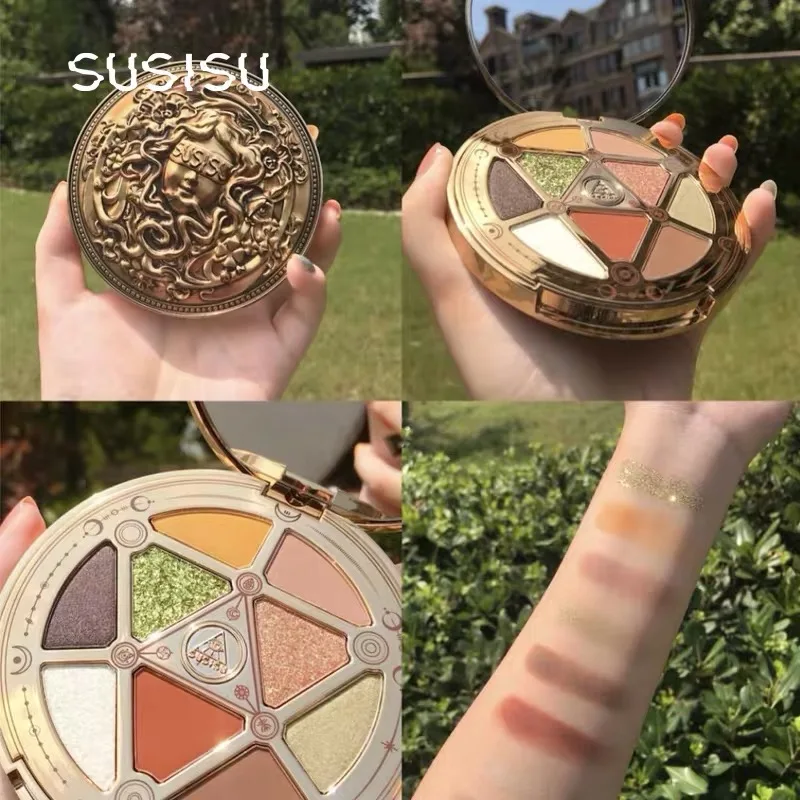 

Палитра теней для век, 9 цветов, матовые, мерцающие, блестящие, стойкие и водостойкие