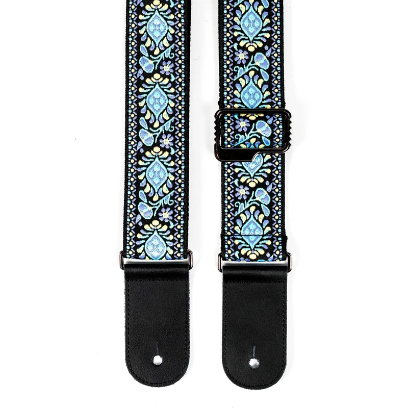 

Guitar Strap Jacquard Woven Guitar Strap, Soft Adjustable Acoustic Guitar Strap for Bass with 3 Picks