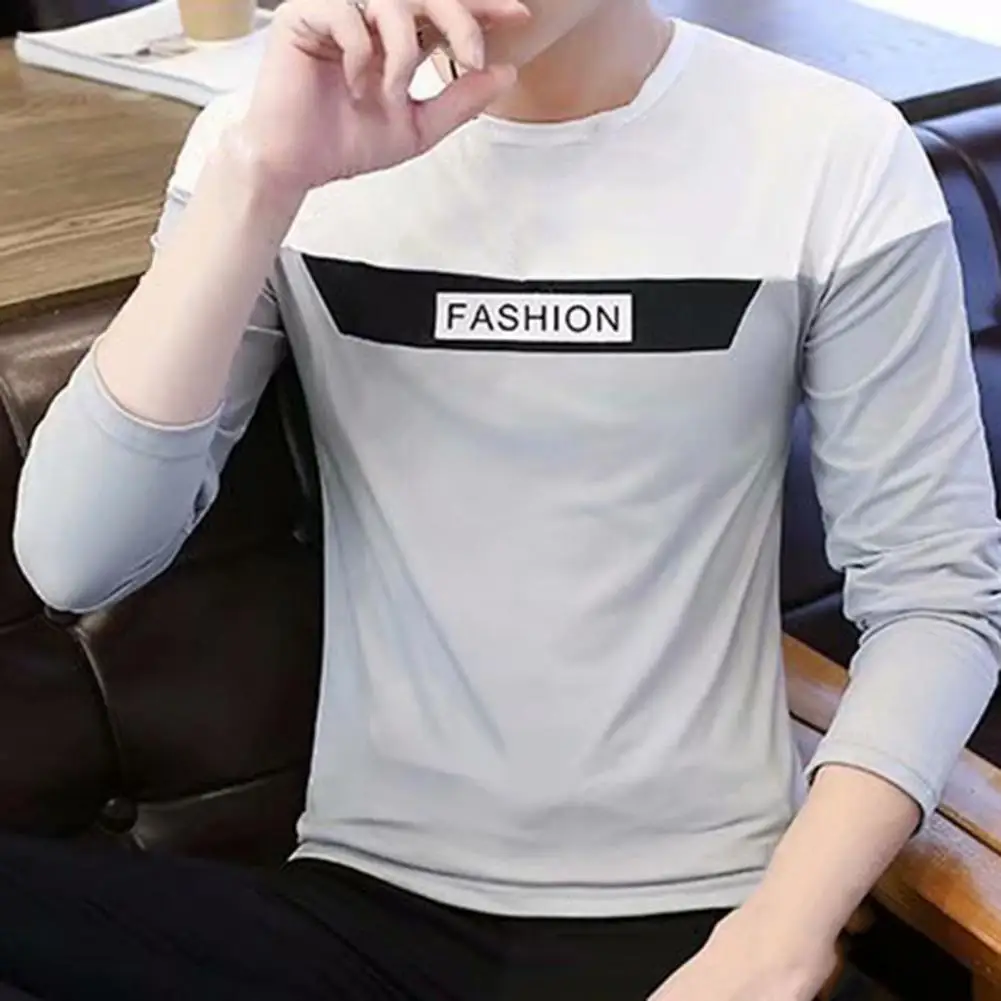 

O Neck Trendy Casual Spring Top Leisure Shirt Long Sleeve for Dating