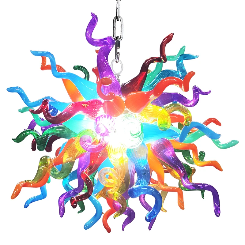 

New Art Glass Chandeliers Home Light Creative Bright Color Hand Blown Glass Modern Chandelier Light for Living Room Dining Room