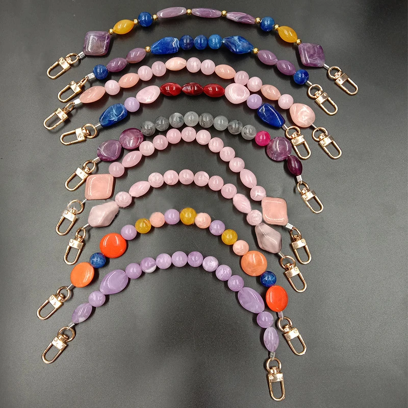 

Colorful Bead Straps Replaceable Resin Handbag Jelly Acrylic Handle Pearlescent Strap DIY Bag Accessories Handbag Replacement