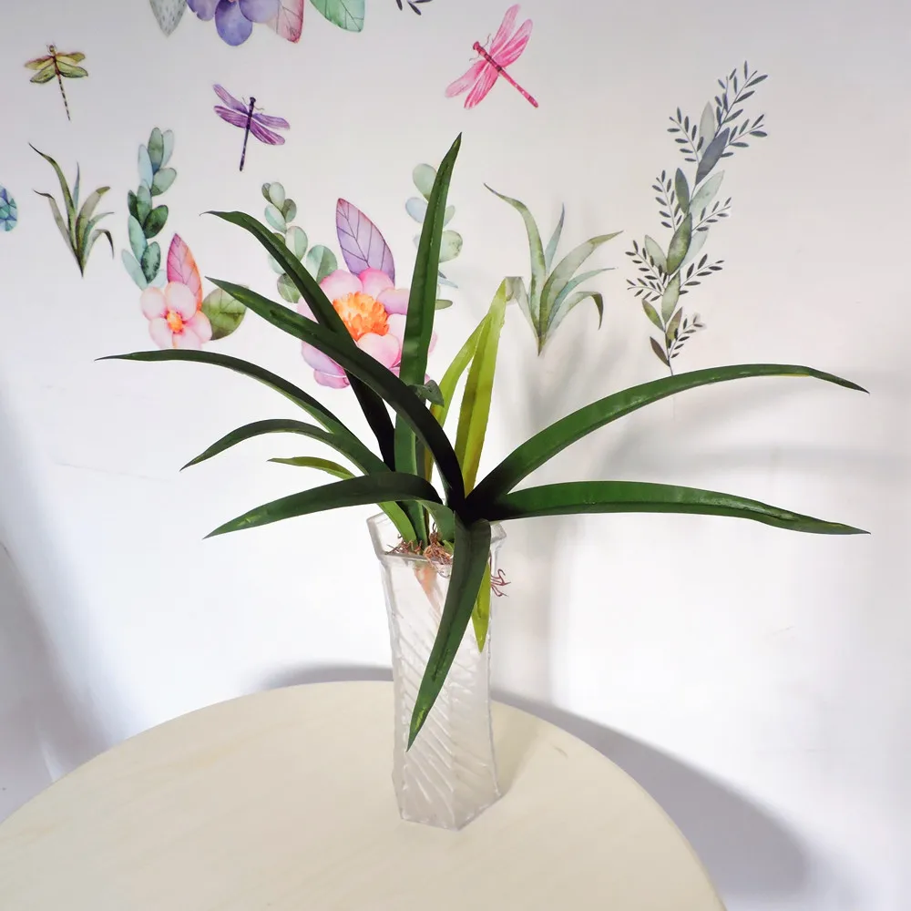 

2pcs Latex Fabric Artificial Plant Orchid Flower Leaf Tree Fake Plants Christmas Home Decor Accessories