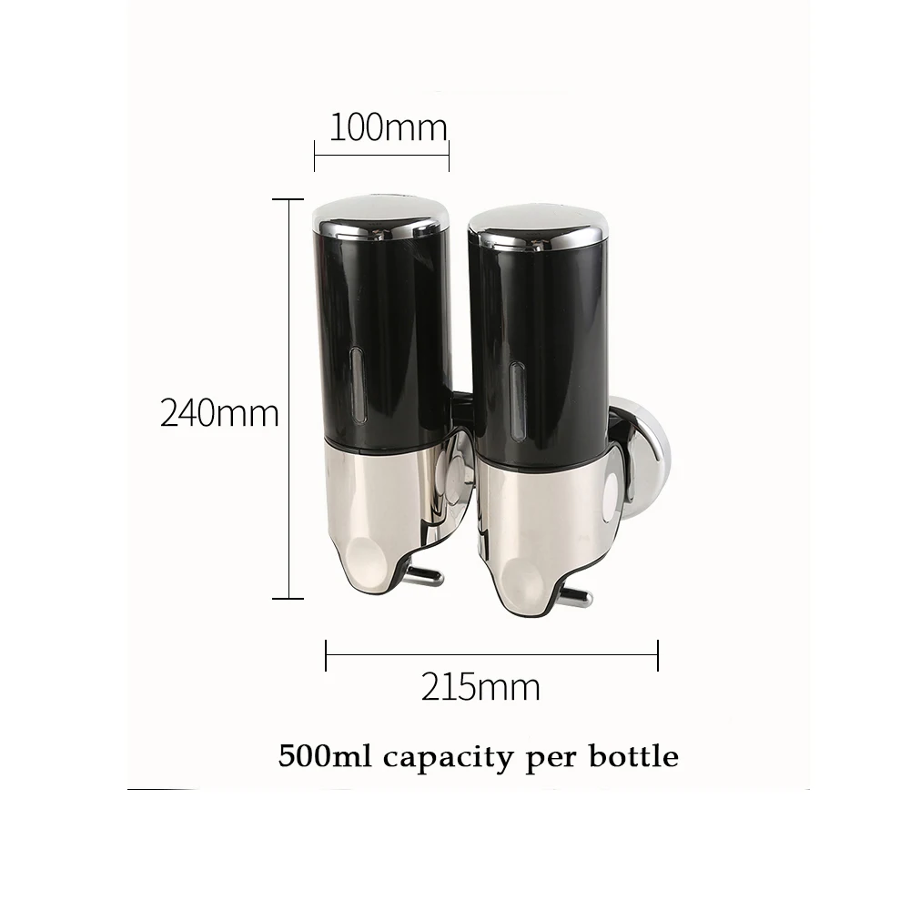 wall suction high quality hotel hand sanitizer shower gel dispenser manual push foam soap liquid collector bathroom supplies free global shipping