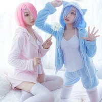 cosplay relife in a different world from zero cosplay rem ram sexy cat ear ver costume women anime re zero pajamas wig