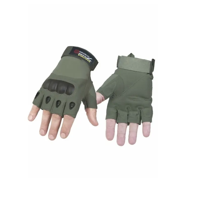 Перчатки полнопальные без пальцев мужские тактические военные с твердыми