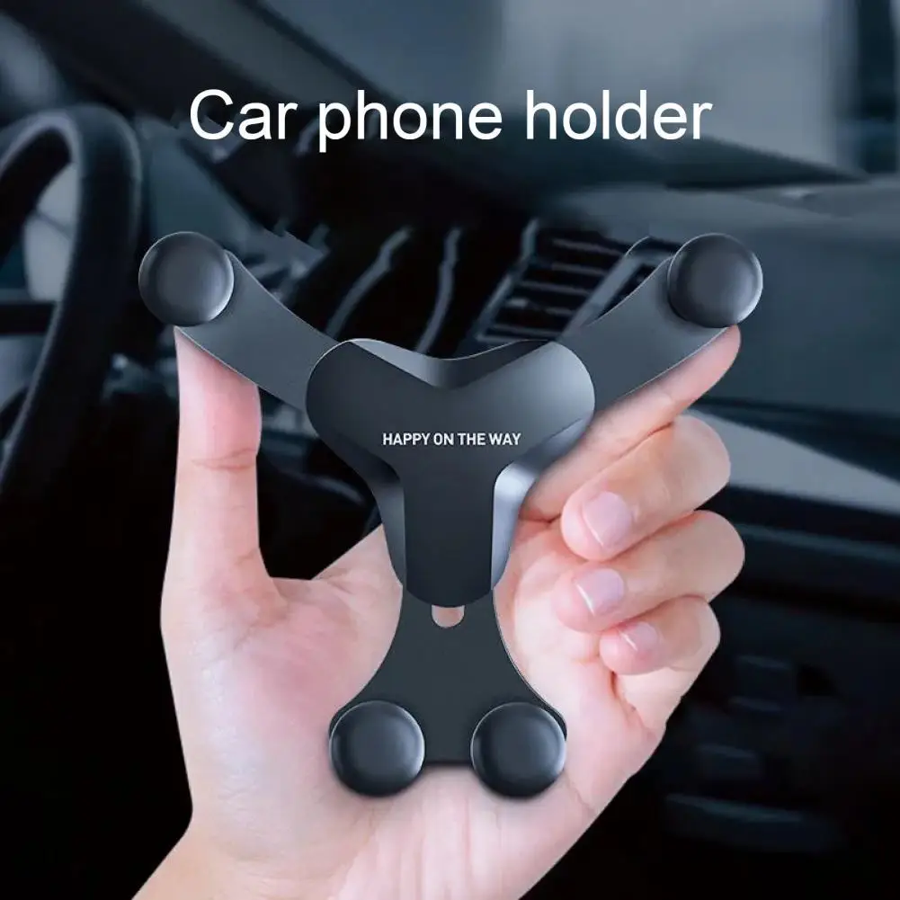 

Cellphone Bracket Double Triangle Fixation Multifunctional Gravity Car Air Vent Phone Stand for Auto