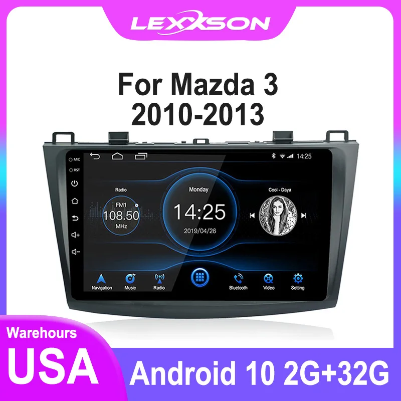 

2G+32G DSP Android 10.0 Car Radio Multimedia RDS FM GPS Navi Wifi Mirror Link IPS Screen Stereo for MAZDA 3 2010 2011 2012 2013