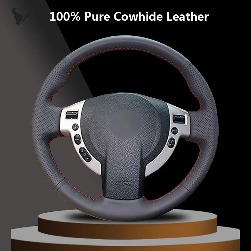 Черные сапоги из натуральной кожи чехол рулевого колеса автомобиля для Nissan QASHQAI X