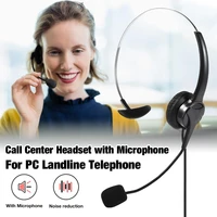 wired headset single sided usb headset with mic headphone noise canceling computer pc headset for call center telephone operator