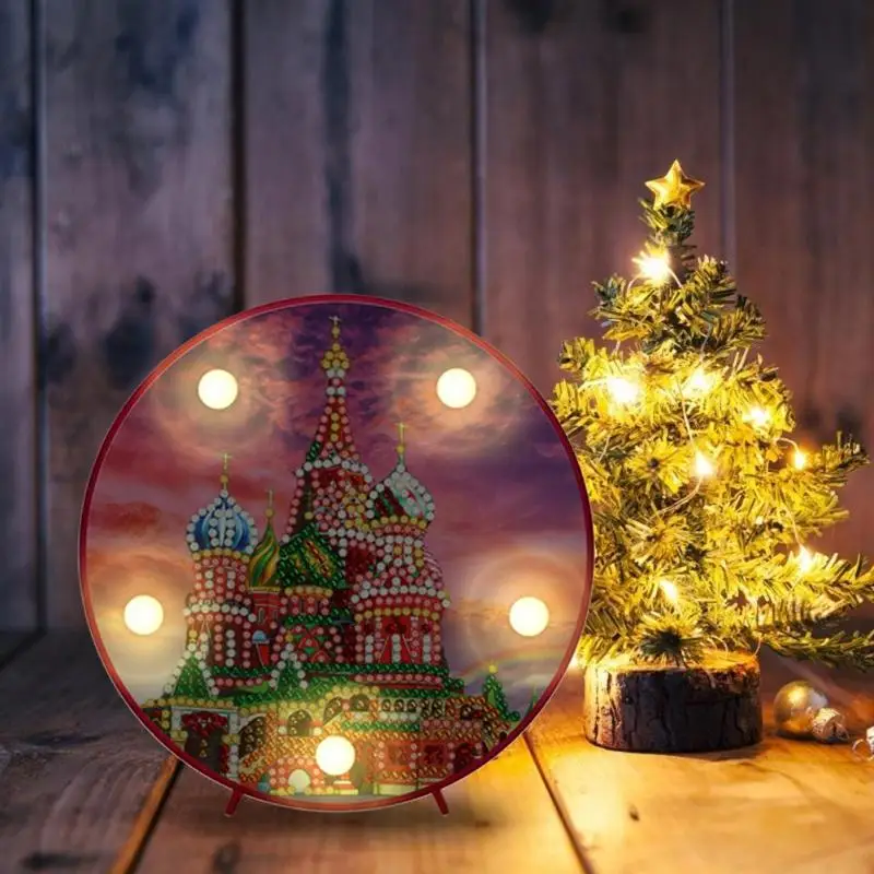 DIY алмазная живопись Светодиодная лампа частичная дрель специальная форма