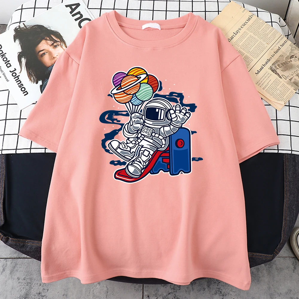 

Slide Astronaut Funny Printing Men's T Shirt Fashion Casual T Shirts Simplicity Oversize Tshirts Cool Crewneck Mens Short Sleeve