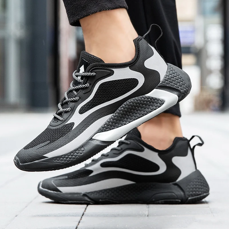 Новые весенние мужские кроссовки уличная спортивная обувь эластичные