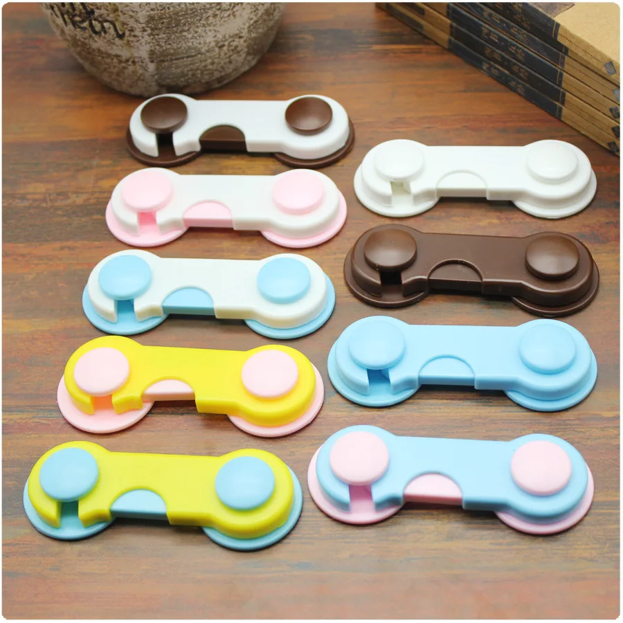 4pcs Plastic Cabinet Lock Child Safety Baby Protection From Children Safe Locks for Refrigerators Baby Security Drawer Latches