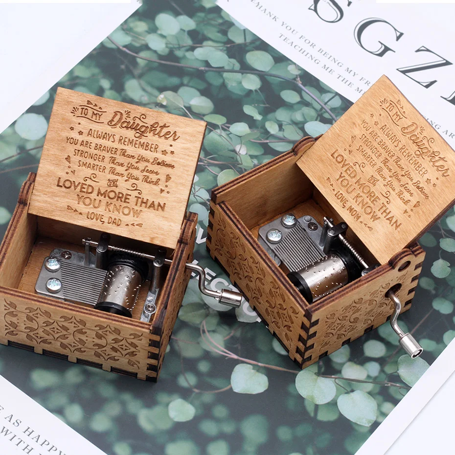 Музыкальная шкатулка с ручным приводом ты моя песня на тему солнца Love Dad Mom дочь