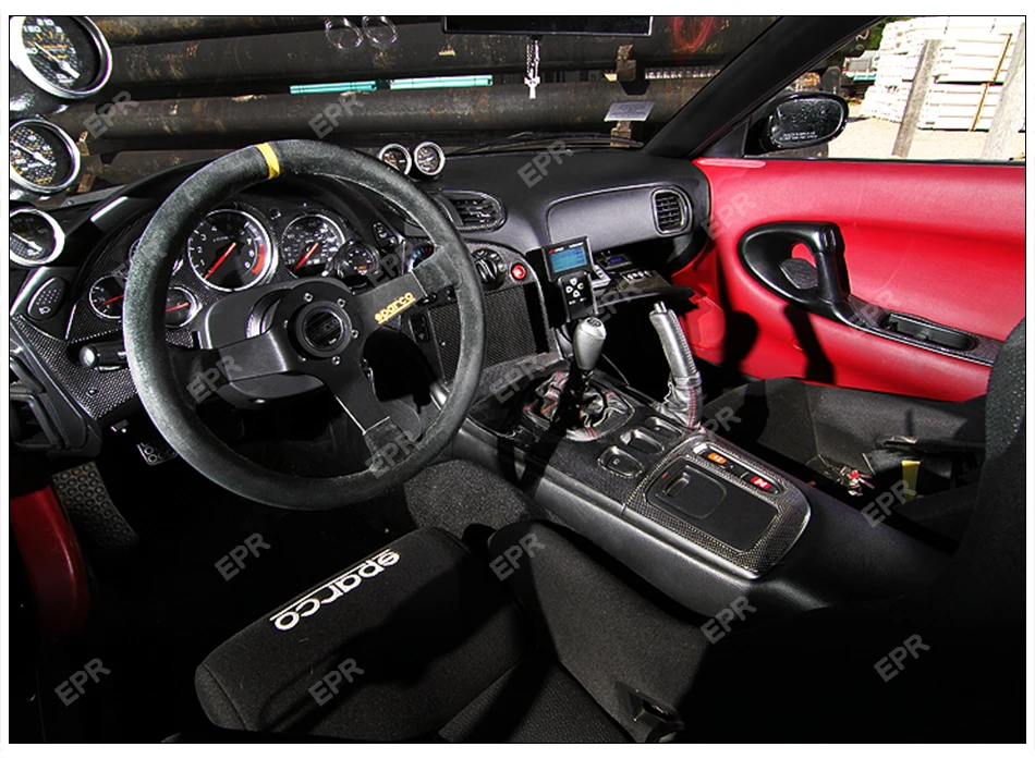 Углеродная внутренняя отделка для Mazda RX7 FD3S Замена интерьера(4 шт.) LHD/RHD(потребуется работа для установки) Комплект кузова тюнинг для FD3S