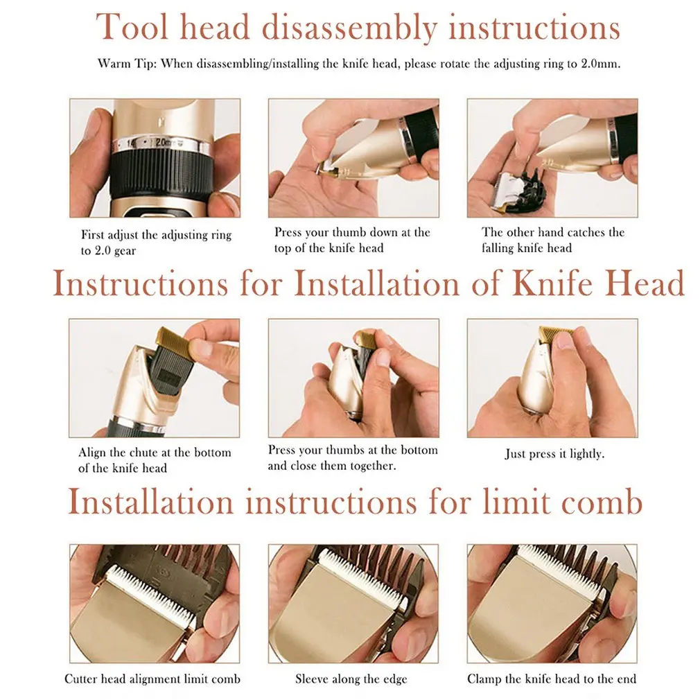 Профессиональный набор для ухода за шерстью перезаряжаемый триммер волос