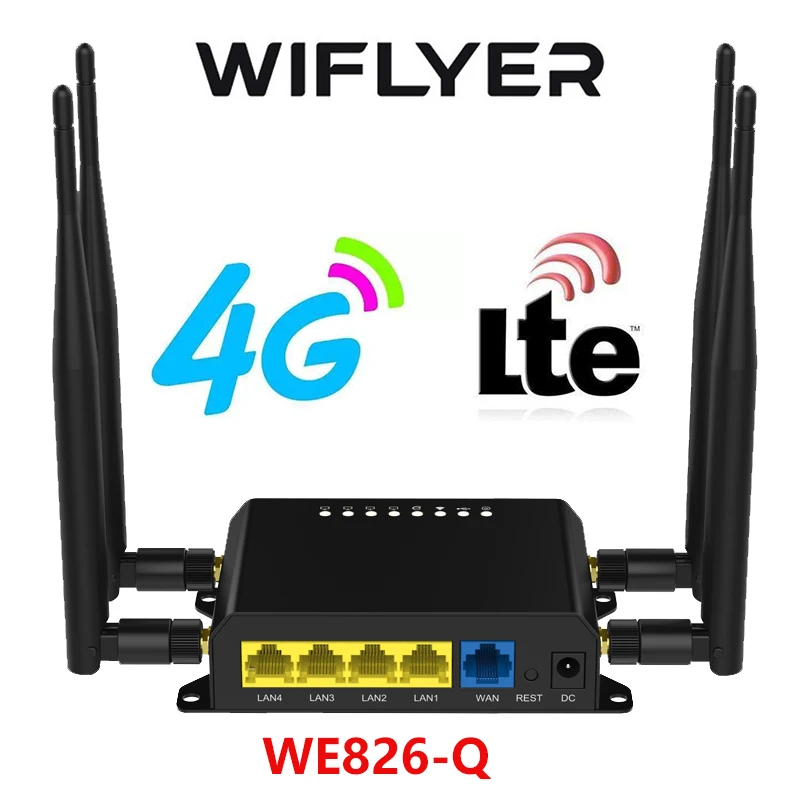 Wiflyer WE826 Q 3G 4G WiFi роутер 2 домашний Wifi модем слот для sim карты wifi усилитель антенны 300