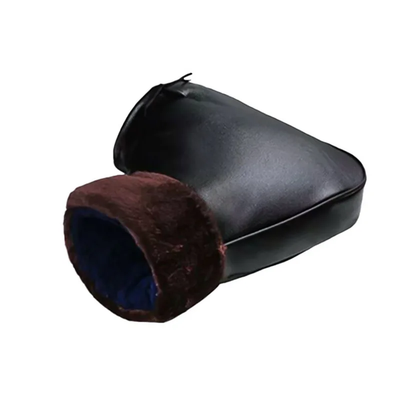 1 пара черная мотоциклетная ручка муфта для руля зимняя теплая крышка перчатки |