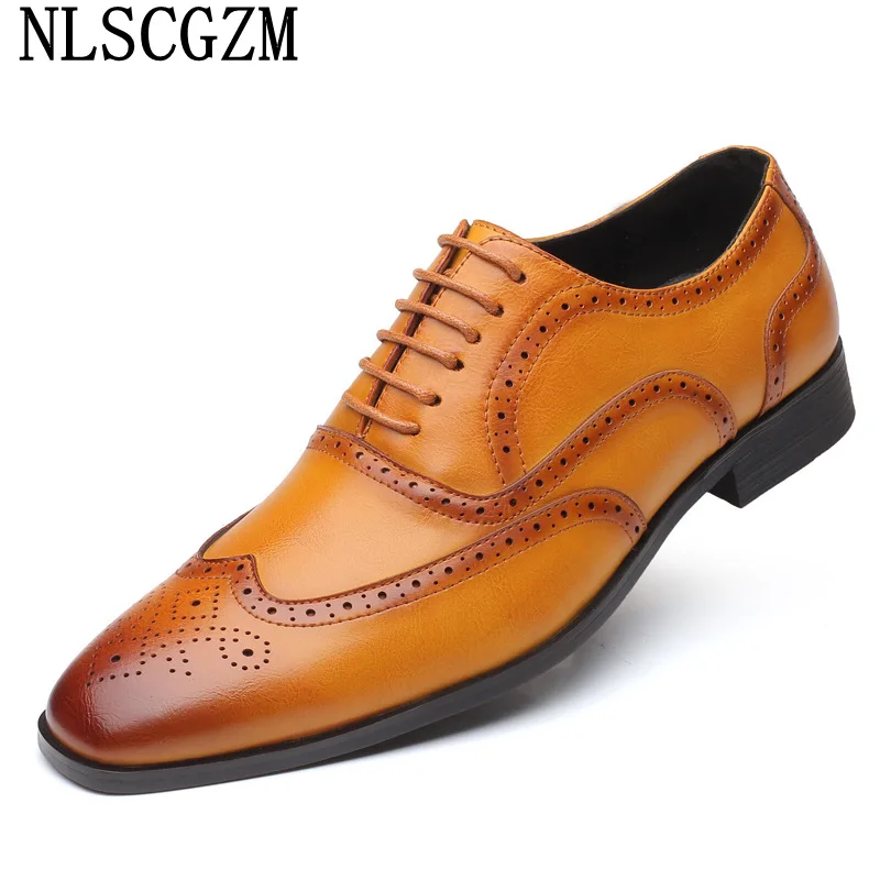 

Brogue Shoes Men Coiffeur Wedding Dress Oxford Shoes for Men Formal Shoes Men Office 2023 Italian Mens Dress Shoes Leather