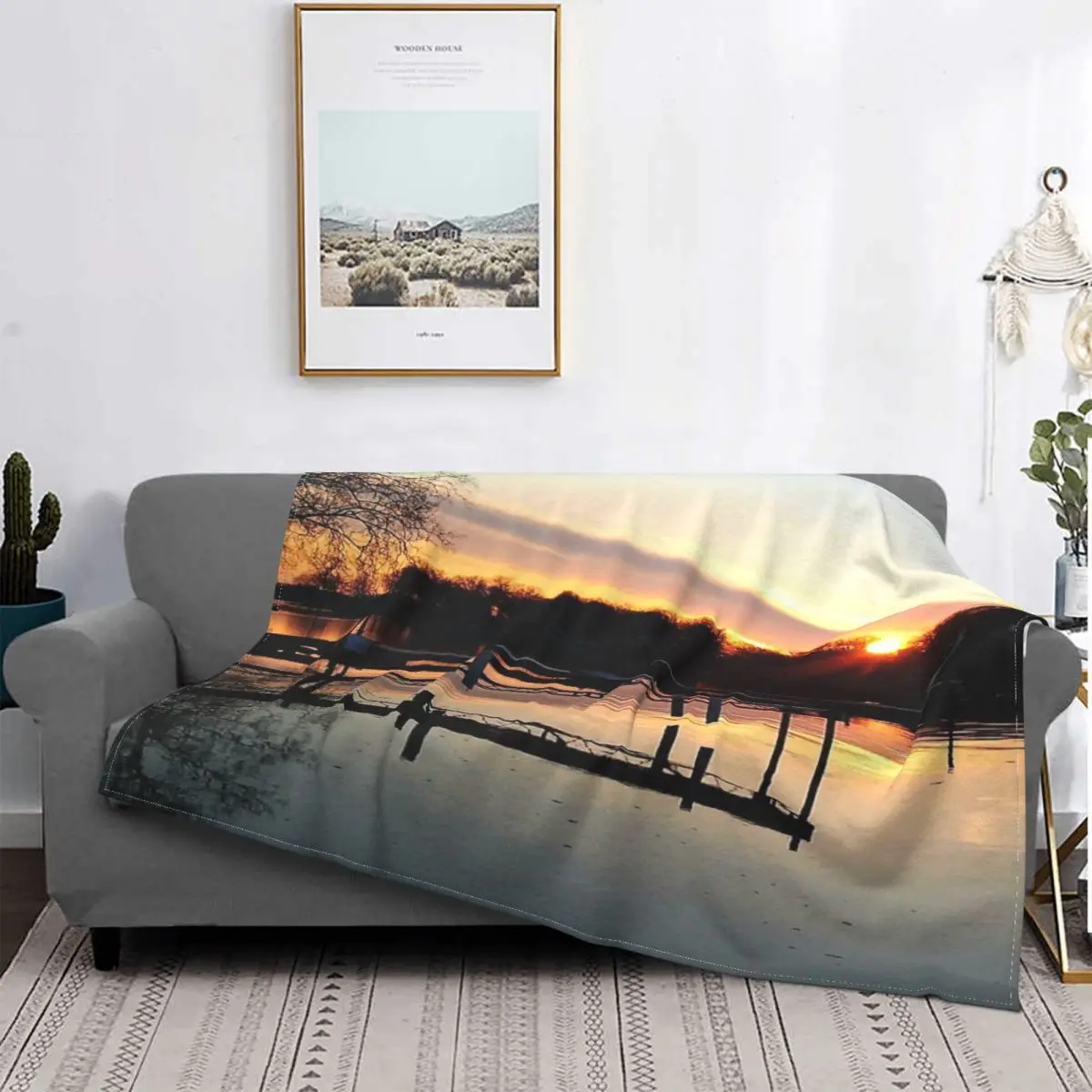 

The Docks-Manta a cuadros para cama, colcha para cama, manta double