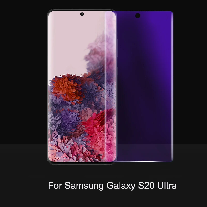 

Защитная пленка для экрана Exunton для Samsung Galaxy S20 Ultra 5G, Передняя пленка с защитой от синего света 9H, закаленное стекло для Galaxy S20 Plus S20 +