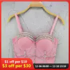 Укороченный топ, Женская майка 2021, летний топ, укороченная Женская одежда, пикантный Топ пуш-ап, джинсовый бюстгальтер, одежда с открытой спиной, бюстье, жилет для вечевечерние НКИ и клуба