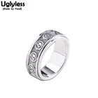 Мужское Двухслойное вращающееся кольцо, из серебра 925 пробы