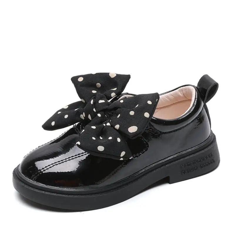2019 детская повседневная обувь для принцессы с бантом Кожаная спортивная Женские